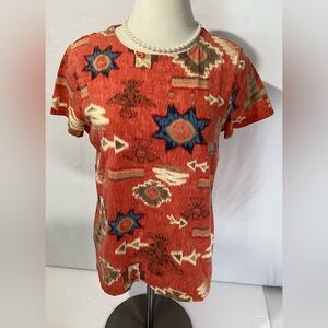 Lauren Ralph Lauren Woman’s Top Size L Color Orange Pullover Short Sleeves